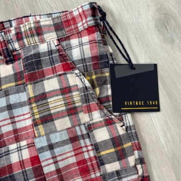 NWT Vintage 1946 Patch Madras Shorts - size 42 - Picture 5 of 6